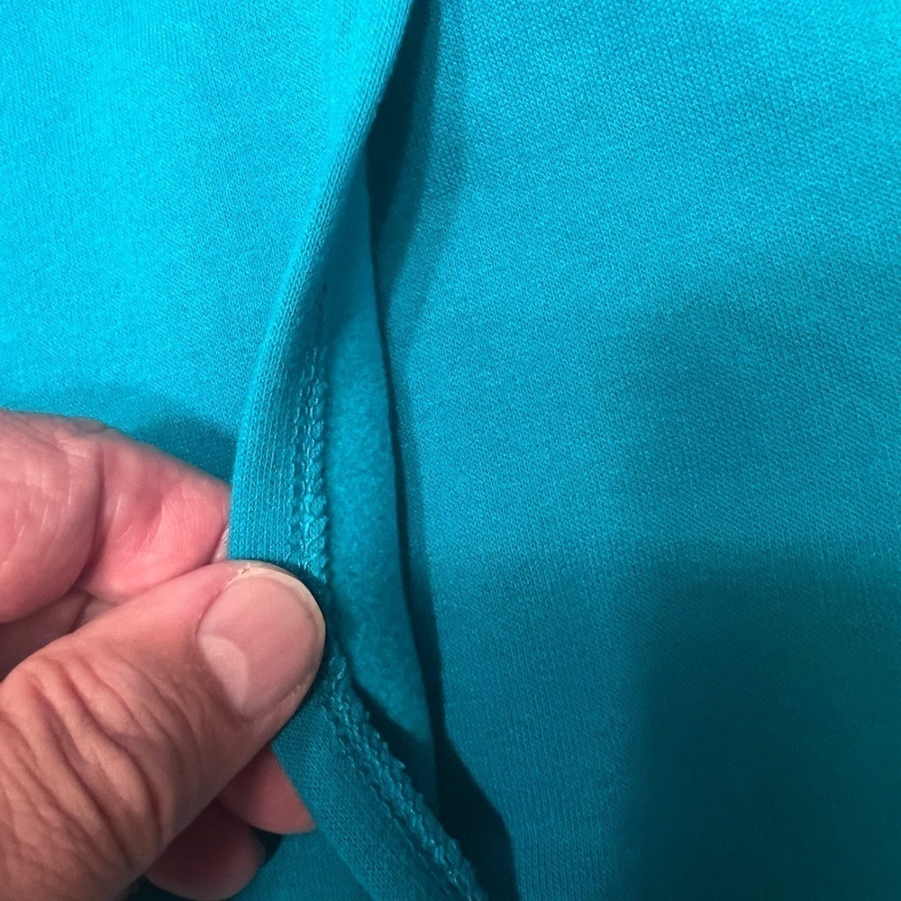 NWT Charlotte Hornets Hoodie Men L Teal Solid Fanatics Pullover Sweatshirt (B3) - Picture 4 of 5